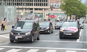 Забастовка таксистов в Брюсселе